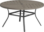 VICLLAX Round Patio Table with Adjustable Umbrella Hole by HOME