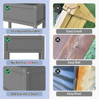 Raised Garden Bed with Drainage Hole Waterproof HDPE Elevated Planter Box with - Image 4