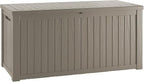 TARKARI 180 Gallon Lockable Resin Deck Box, Waterproof & UV-Resistant Outdoor by Home