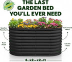 Plant & Plot Galvanized Raised Garden Beds Outdoor // 4×2×2 ft Planter Raised - Image 5