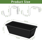 ETELI Railing Planter 6 Pack, 16.9 Inch Window Basket Deck Boxes Plastic Flower - Image 2