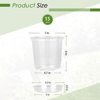 7 Inch Clear Nursery Pots for Plants - Image 2
