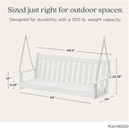 POLYWOOD GNS60WH Vineyard 60" Swing - Image 3