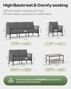Aluminum Outdoor Patio Furniture Set - Image 7