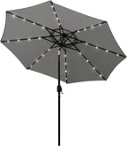 Blissun 9 ft Solar Umbrella, 32 LED Lighted Patio Umbrella, Table Market by Blissun
