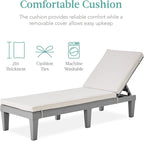 Best Choice Products Outdoor Lounge Chair, Resin Patio Chaise Lounger - Image 5