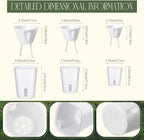 18 Pcs Self Watering Pots Plastic Plant 3 Sizes Flower Plant Pot - Image 3