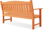 Psilvam 3-Person Outdoor Memorial Bench, All-Weather Poly Lumber Garden Bench - Image 4
