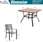 PHI VILLA 5 Pieces Outdoor Dining Set - Image 9