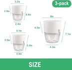 6/4/3Inch Self Watering Planter Pots 3 Pack Plant Pot - Image 2