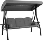 HOMREST 3 Seat Outdoor Porch Swing by HOMREST