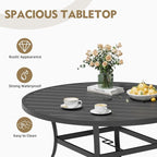 MELLCOM 53'' Round Outdoor Dining Table - Image 6