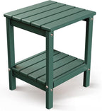 GREENVINES Adirondack-Outdoor-Side-Table | 14 x 13 Inches | HDPE Plastic | All by GreenVines