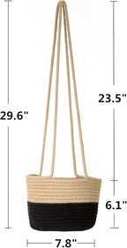 Hanging Planter Basket Jute Rope Woven Plant Hangers Indoor Hanging Plant - Image 2