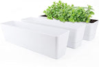 GREANER Window Boxes Planters, Indoor Succulent Cactus Flowers Vegetable by GREANER