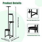 Plant Stand Indoor Outdoor 4 Tier Metal Plant Shelf - Image 4