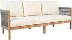 Christopher Knight Home Havets 77"W Outdoor 3 Seater Sofa, Acacia Wood Bench - Image 7