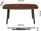 WOHOMO Folding Coffee Table for Small Spaces, No Assembly Farmhouse Portable - Image 2