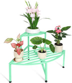 Corner Plant Stand Outdoor Metal, 2 Tier Heavy Duty Ladder Plant Shelf Indoor by Dipion