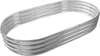 Oval Galvanized Planter Box, Metal Raised Garden Bed by TBMLC