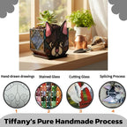 Star Black Cat Decorative Flower Pot, Handcrafted Ceramic Planter - Image 3