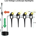 SUNTHIN Outdoor Landscape Lighting, 4 Pack Outdoor Spot Lights - Image 5