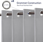 PureFit Outdoor Curtains for Patio Waterproof Weatherproof, UV Resistant - Image 4