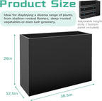 Metal Rectangular Planter Box, Large Planter Boxes Outdoor, 3 Tier Adjustable - Image 3