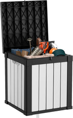 40 Gallon Resin Deck Box, Lockable Patio Outdoor Storage Box - Image 6