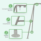 G TALECO GEAR Hammock Chair Stand, Heavy-Duty Steel Hammock Stand, 300LBS - Image 4