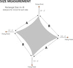 AsterOutdoor Sun Shade Sail Rectangle 16' x 16' UV Block Canopy - Image 4