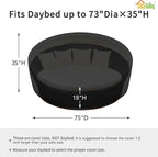 Easy-Going Heavy Duty 600D Outdoor Daybed Cover 75 Inch UV Resistant Patio - Image 2