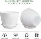7/6.2/5.5/5/4.5/4 inch Plant Pots, 6 Pack Flower Pots - Image 4