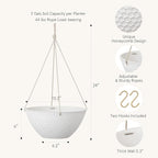 LA JOLIE MUSE Hanging Planters for Outdoor Plants, Large Hanging Planter - Image 2