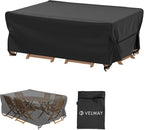 Velway Patio Table Chairs Set Cover Square Waterproof 74"Lx47"Wx28"H Outdoor by Velway