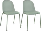 2xhome Modern Stackable Armless Dining Chair | Plastic Shell Seat by 2xhome