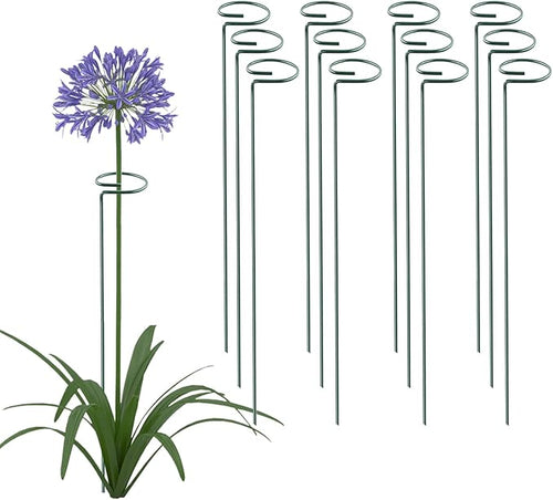 24 Inch 12 Packs Plant Support Stakes, Garden Single stemmed Plant Support Hoops by ThealynGardens