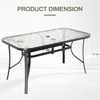 TLSUNNY Patio Outdoor Table W/ 1.69″ Umbrella Hole, Outdoor Metal Furniture - Image 3