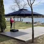 PURPLE LEAF 10' X 12' Patio Umbrella Outdoor Rectangle Umbrella Large - Image 2