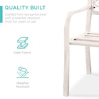 Best Choice Products Outdoor Bench Steel Garden Patio Porch Furniture - Image 4