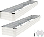 Galvanized Raised Garden Bed Outdoor | Metal Raised Garden Bed by Zettfuly