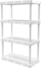 Gracious Living 3 Pack Light Duty Storage Shelves, Knect-A-Shelf 4-Shelf - Image 6