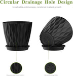 6 Inch Plant Pots, 6 Pack Indoor Flower Pots, Planters - Image 3