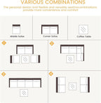 5 Piece Patio Furniture Set, Wicker Modular Outdoor Furniture - Image 7