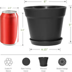 WOUSIWER 16 Pack 6 inch Plastic Planters - Image 3