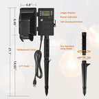 SURAIELEC Outdoor Power Stake, 7-Day Programmable Digital Timer, Power Strip - Image 7
