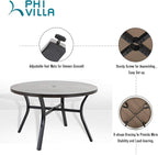 PHI VILLA 44 Inch Large Metal Round Table - Image 8