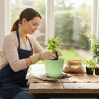 Plant Pots 8 Inch Set of 6, Flower Pots - Image 5