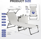 Folding Outdoor Lounge Chair - Image 2