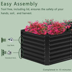 8x4x2FT Galvanized Raised Garden Bed, Planter Raised Beds-Metal Garden Box - Image 8